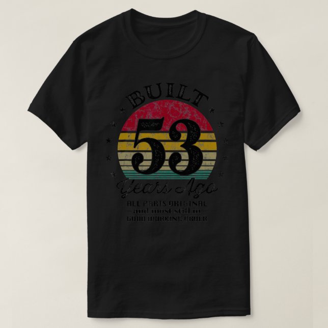 Camiseta Construido hace 53 años 53 cumpleaños todas las pi (Diseño del anverso)