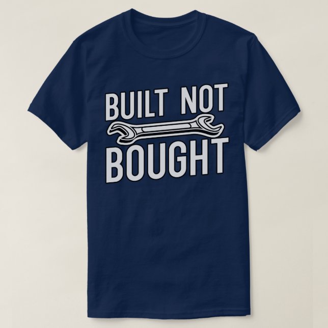 Camiseta Construido no comprado 3 (Diseño del anverso)