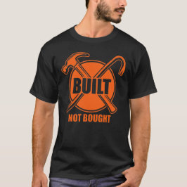 Camiseta Construido No Comprado Regalo de Cuello Azul