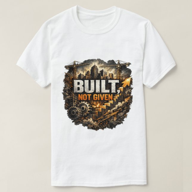 Camiseta Construido No Dado  (Diseño del anverso)