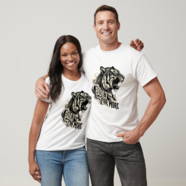 Camiseta Construido Para Más Fiero Rugido Tigre Motivaciona