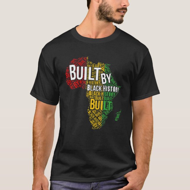 Camiseta Construido por Black History African American Mela (Anverso)