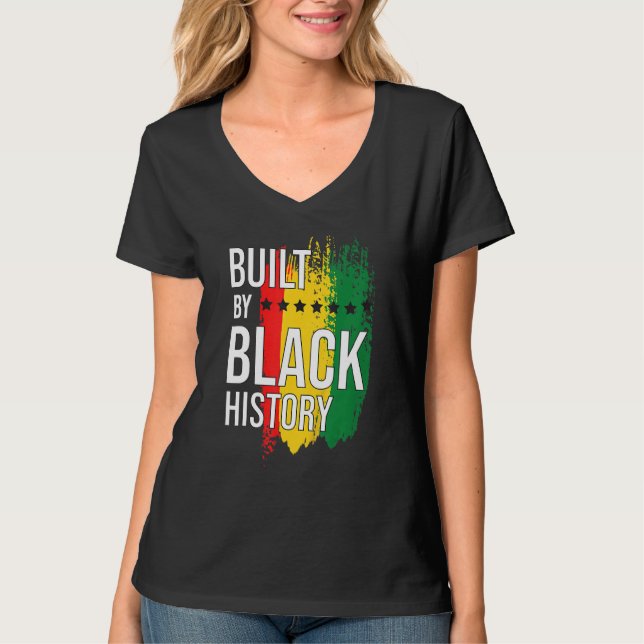 Camiseta Construido por Black History Blackity Black (Anverso)