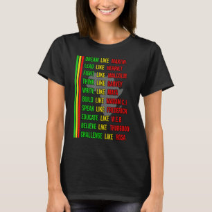Camiseta Construido Por Enseñar Mes De Historia Negra Los N