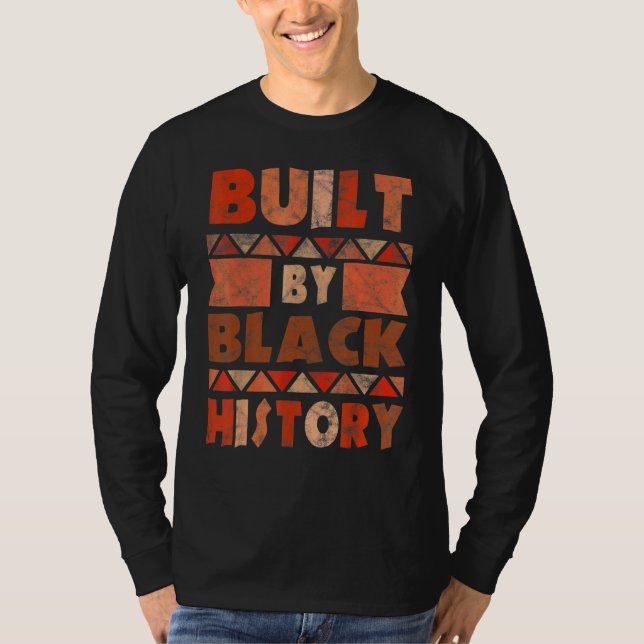 Camiseta Construido Por La Historia Negra Hombres Orgullo A (Anverso)