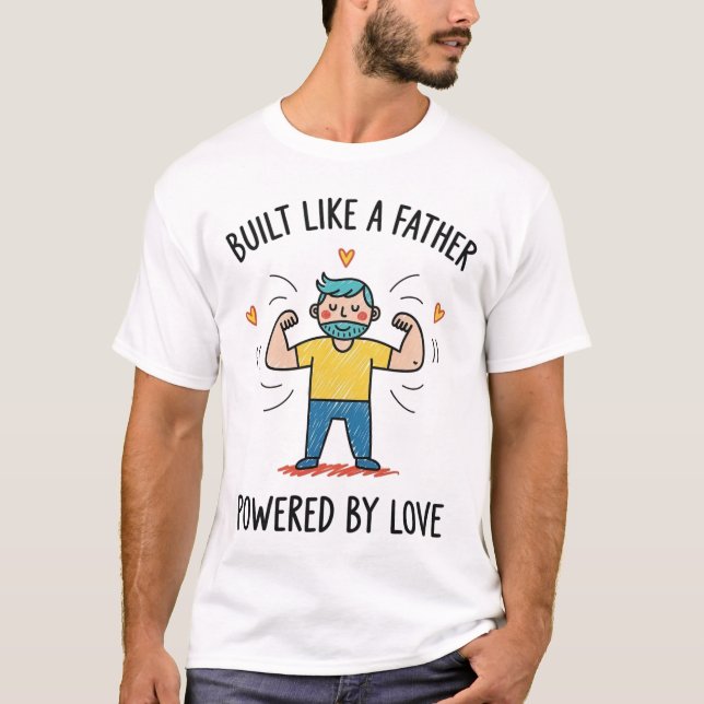 Camiseta Construir como un padre, impulsado por el Día del  (Anverso)