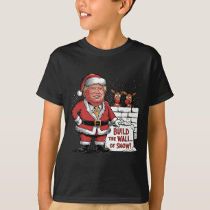 Camiseta Construir El Muro De La Nieve De Trump Santa
