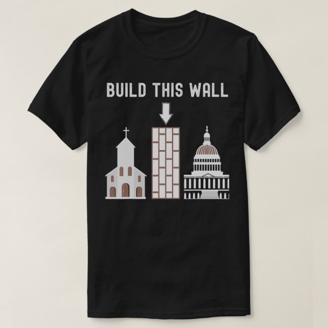 Camiseta Construir esta pared (Diseño del anverso)