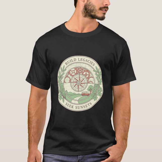 Camiseta Construir legados busca atardeceres Mandala Comfor (Anverso)