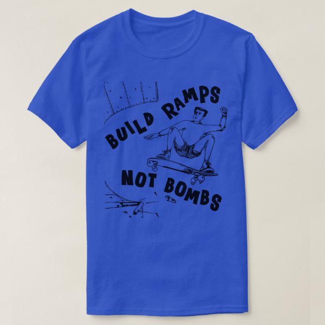 Camiseta Construir rampas, no bombas (Diseño del anverso)