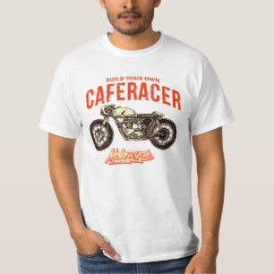Camiseta Construya su propia motocicleta Caferacer en blanc