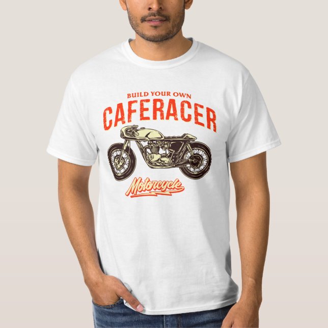 Camiseta Construya su propia motocicleta Caferacer en blanc (Anverso)