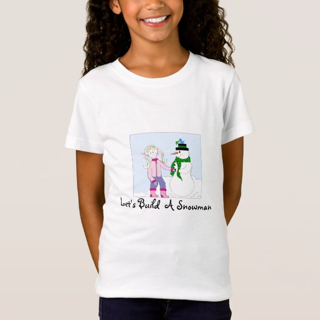 Camiseta Construyamos un muñeco de nieve (Anverso)