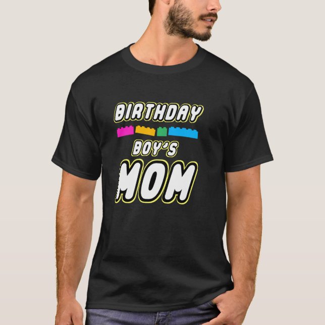 Camiseta Construyendo El Bloque Maestro Mamá Del Niño De Cu (Anverso)