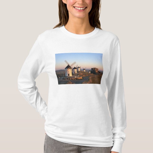 Camiseta Consuegra, La Mancha, España, molinos de viento (Anverso)