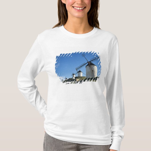 Camiseta Consuegra, La Mancha, España, molinos de viento 2 (Anverso)