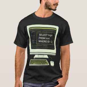 Camiseta Consulta SQL de base de datos divertida Código de