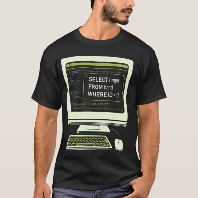 Camiseta Consulta SQL de base de datos divertida Código de  (Anverso)