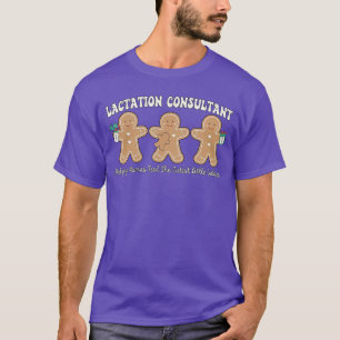 Camiseta Consultor de lactancia Pan de jengibre Navidad IBC