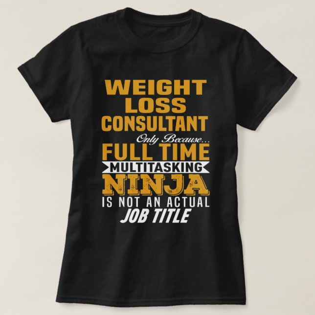 Camiseta Consultor de Pérdida de Peso (Diseño del anverso)