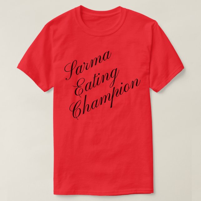 Camiseta Cont de comida competitiva de Campeón de Comida de (Diseño del anverso)
