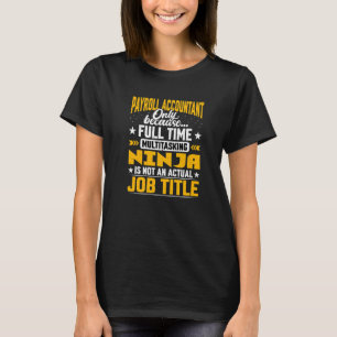 Camiseta Contabilidad de nómina de sueldos Título de cargo