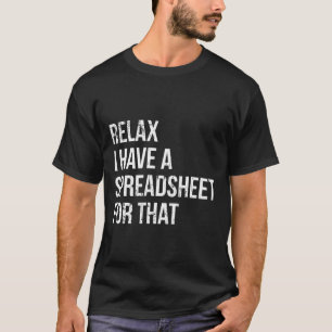 Camiseta Contabilidad divertida de hoja de cálculo Chiste 
