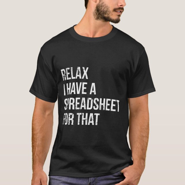 Camiseta Contabilidad divertida de hoja de cálculo Chiste c (Anverso)