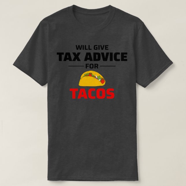 Camiseta Contable Cpa Tacos Gracioso Diciendo Regalo (Diseño del anverso)