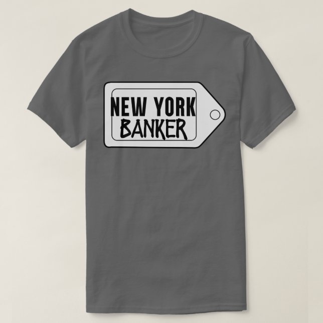 CAMISETA CONTABLE DE BANCO BLANCO Y NEGRO DE NUEVA YORK (Diseño del anverso)