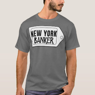 CAMISETA CONTABLE DE BANCO BLANCO Y NEGRO DE NUEVA YORK