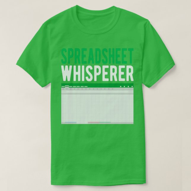 Camiseta Contable de Excel de Spreadsheet Whisperer (Diseño del anverso)
