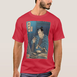 Camiseta Contable de Samurai Ukiyoe Samurai Contabilidad Ja