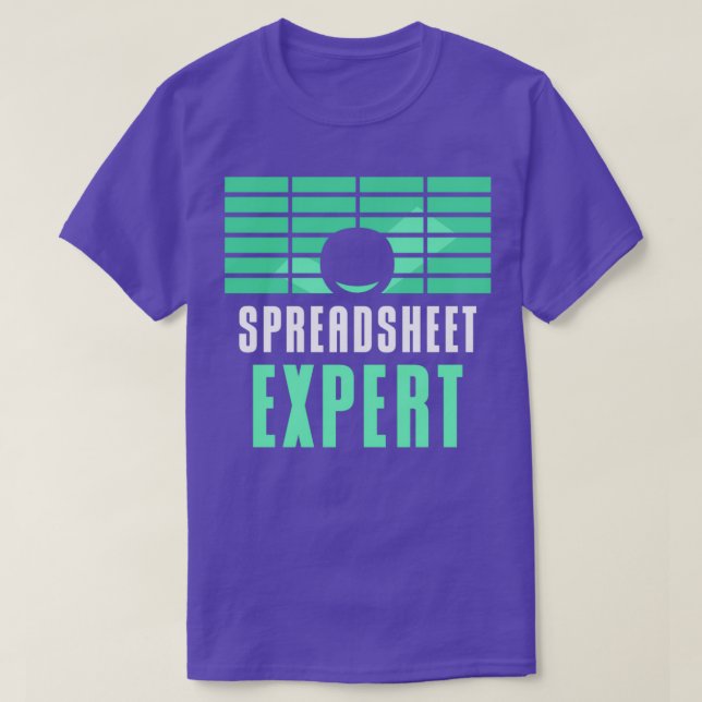 Camiseta Contable de tabla de expertos de hoja de cálculo (Diseño del anverso)