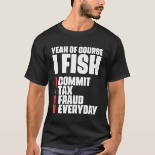 Camiseta Contable Fish Bookkeeper Balance Inspector de impu