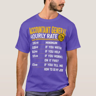 Camiseta Contable General Hourrate Funny Accountant Ac