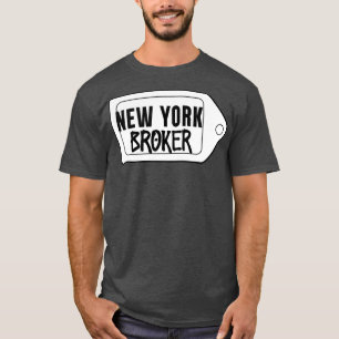CAMISETA CONTABLE NUEVA YORK BROKER NEGRO Y BLANCO