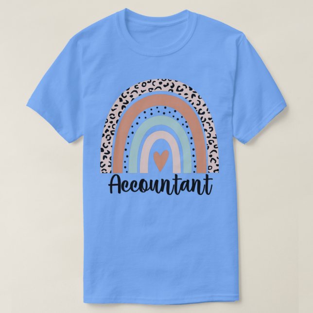 Camiseta Contable Rainbow Leopard Contabilidad Life Cpa Fun (Diseño del anverso)