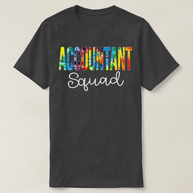 Camiseta Contable Squad Tie Dye School Contable (Diseño del anverso)