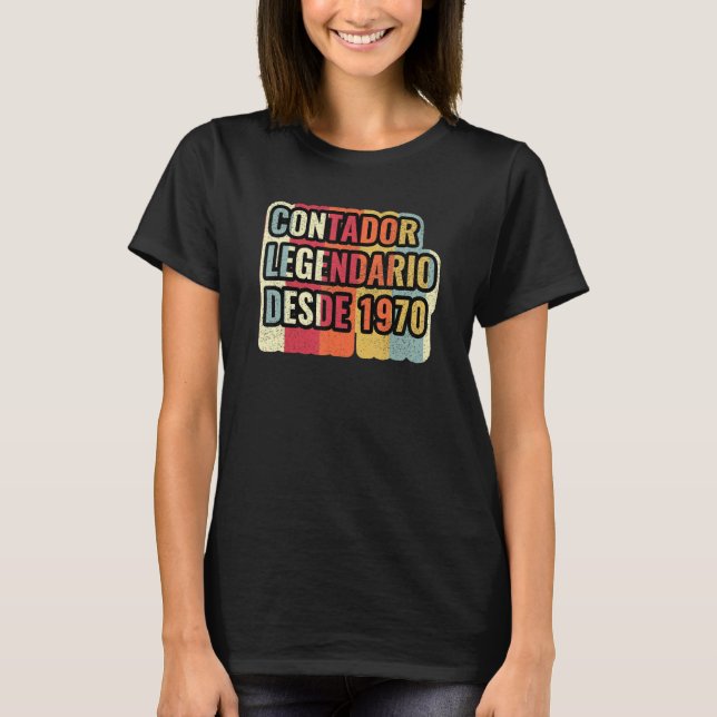Camiseta Contador Contador Legendario Desde 1970 (Anverso)