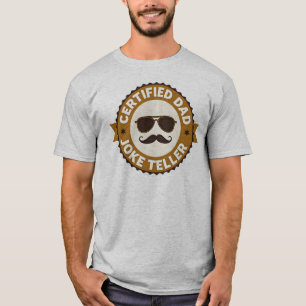 Camiseta Contador de Chistes de Papá Certificado Humor de P