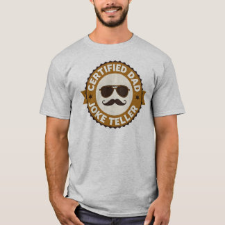 Camiseta Contador de Chistes de Papá Certificado Humor de P