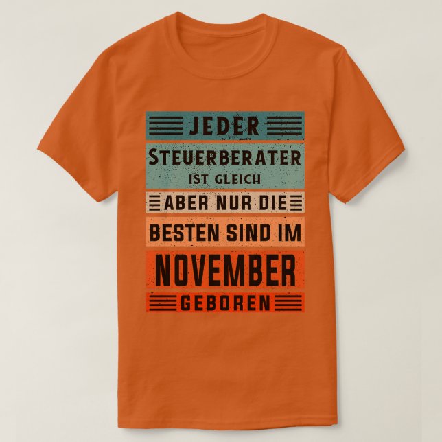 Camiseta Contador de cumpleaños de noviembre (Diseño del anverso)