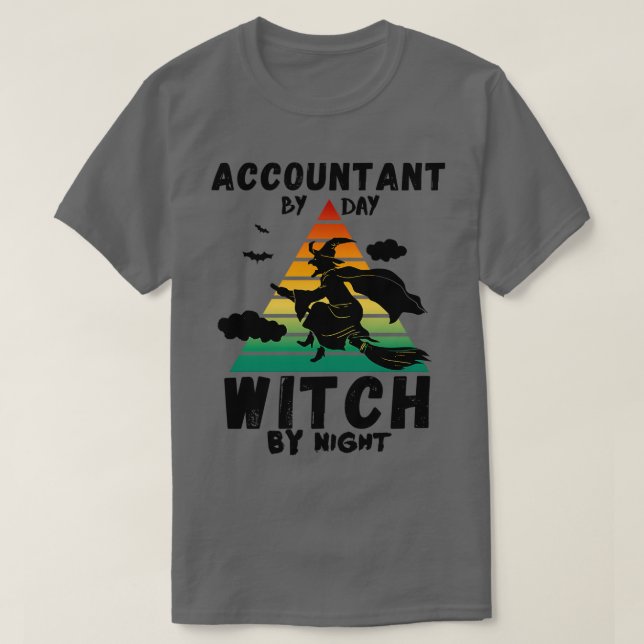 Camiseta Contador de día bruja de noche halloween divertido (Diseño del anverso)