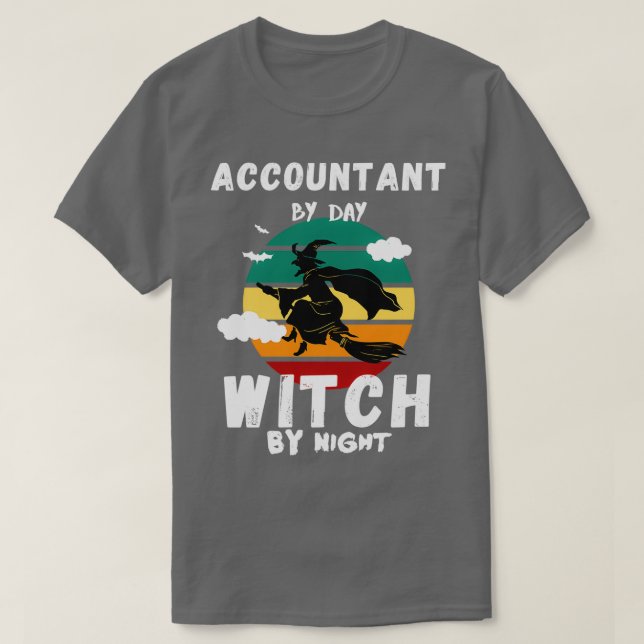 Camiseta Contador de día bruja de noche halloween divertido (Diseño del anverso)