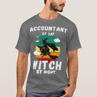 Camiseta Contador de día bruja de noche halloween divertido