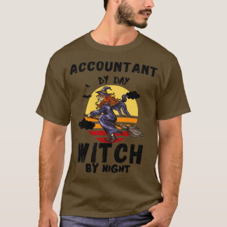Camiseta Contador de día bruja de noche halloween divertido