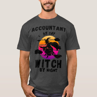 Camiseta Contador de día bruja de noche halloween divertido