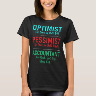 Camiseta Contador de vidrio pesimista optimista C