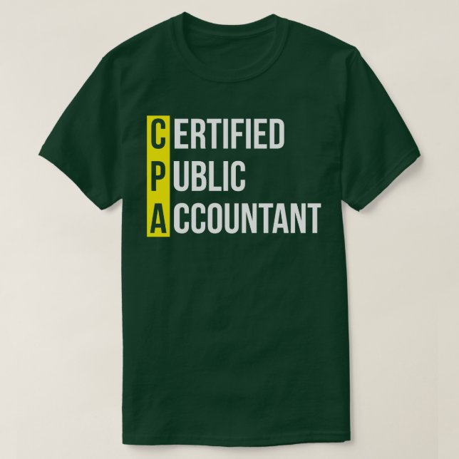 Camiseta Contador público certificado (Diseño del anverso)